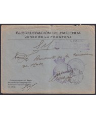 Z515 ESPAÑA SPAIN 1936 CIVIL WAR FREEPORT CENSORSHIP JEREZ DE LA FRONTERA BURGOS.