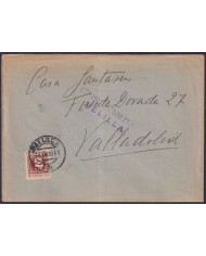 Z516 ESPAÑA SPAIN 1939 CIVIL WAR CENSORSHIP MELILLA TO VALLADOLID.