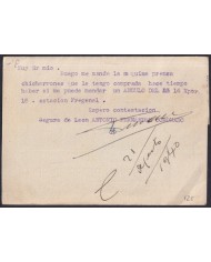 Z528 ESPAÑA SPAIN 1940 FRANCO BICEPT POSTCARD HUELVA.