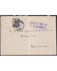 Z536 ESPAÑA SPAIN 1939 CENSORSHIP COVER ZAMORA TO SAN SEBASTIAN.