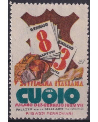 F-EX16615 ITALY ITALIA CINDERELLA 1929 WEEK OF LEATHER SHOES CUOIO. NO GUM.