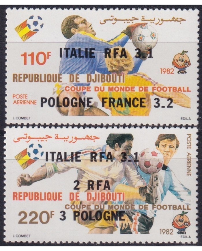 F-EX44583 DJIBOUTI MNH 1982 IMPERF CHAMPIONSHIP SOCCER FOOTBALL WINNER OVERPRINT.