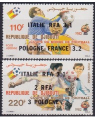 F-EX44583 DJIBOUTI MNH 1982 IMPERF CHAMPIONSHIP SOCCER FOOTBALL WINNER OVERPRINT.