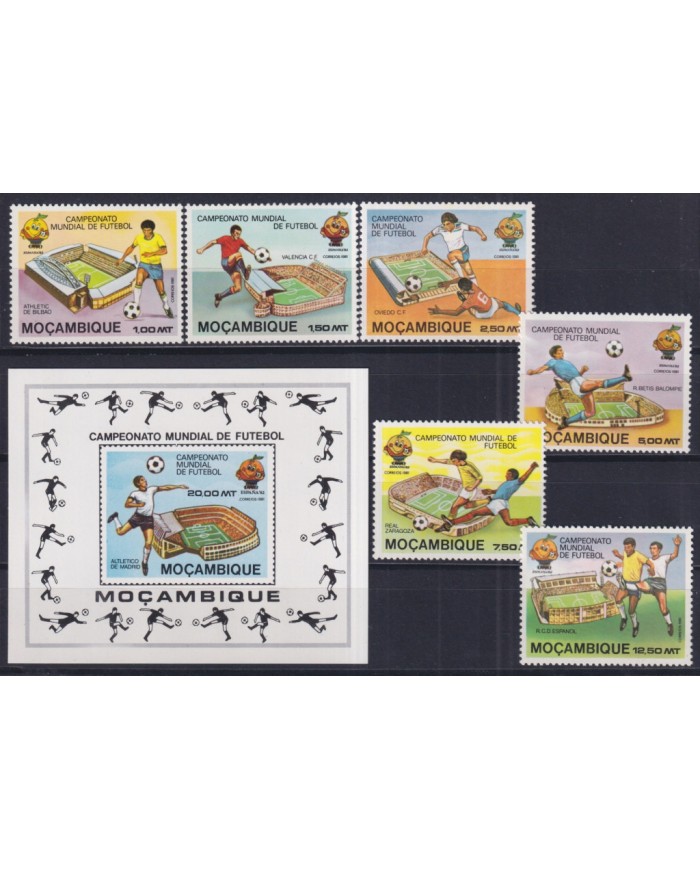 F-EX43809 MOZAMBIQUE MNH 1982 CHAMPIONSHIP SOCCER FOOTBALL.
