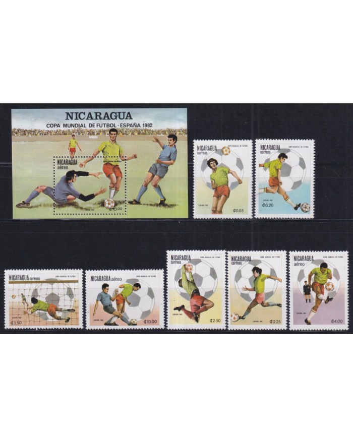 F-EX43806 NICARAGUA MNH 1982 CHAMPIONSHIP SOCCER FOOTBALL.