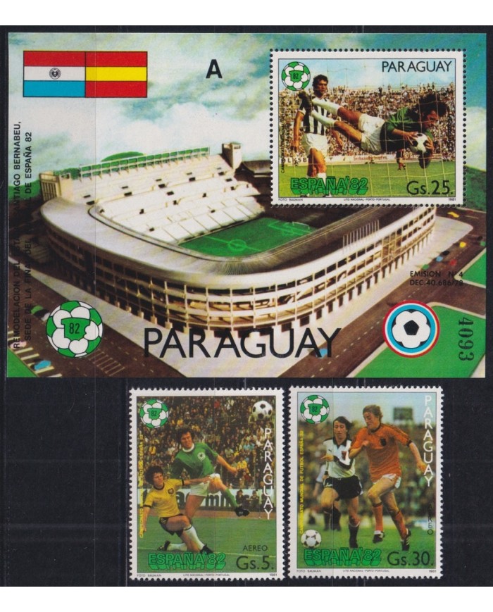 F-EX43824 PARAGUAY MNH 1982 CHAMPIONSHIP SOCCER FOOTBALL.