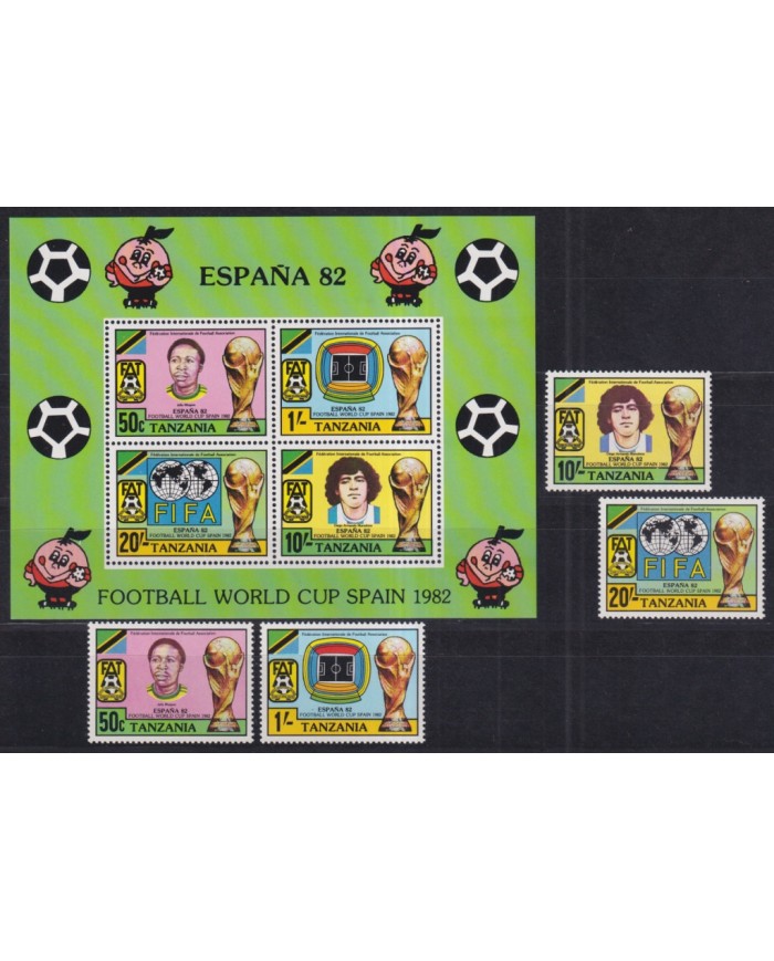 F-EX43813 TANZANIA MNH 1982 CHAMPIONSHIP SOCCER FOOTBALL.