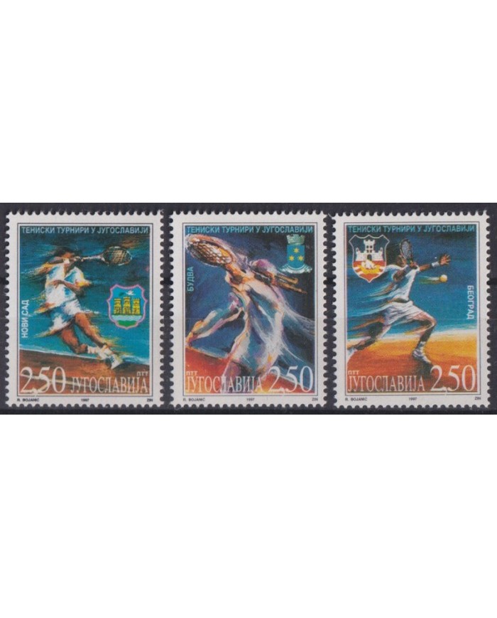F-EX43432 YUGOSLAVIA MNH 1997 TENNIS TOURNEMENT CHAMPIONSHIP.
