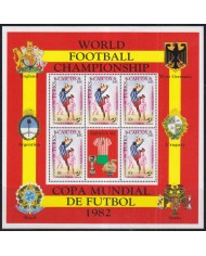 F-EX44061 TURKS & CAICOS MNH 1982 SOCCER WORLD CUP FOOTBALL.