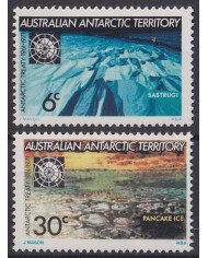 F-EX44801 AUSTRALIAN ANTARCTIC TERRITORY MNH 1971 POLAR MARINE WILDLIFE SASTRUGI PANKAKE ICE.