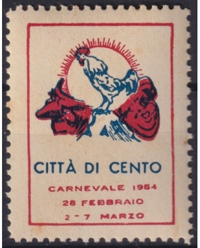 F-EX16687 ITALY ITALIA CINDERELLA 1954 CARNIVAL CARNEVALE CITTA DI CENTRO ORIGINAL