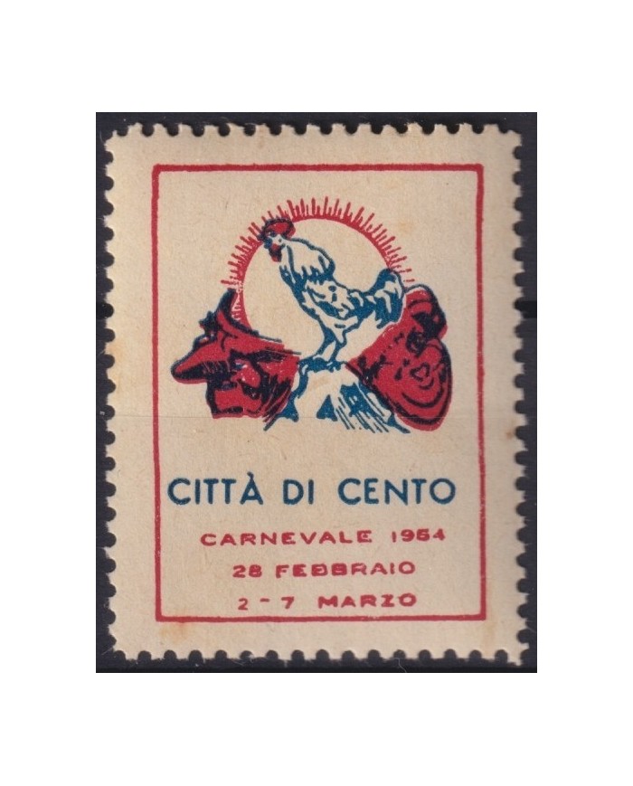 F-EX16687 ITALY ITALIA CINDERELLA 1954 CARNIVAL CARNEVALE CITTA DI CENTRO ORIGINAL
