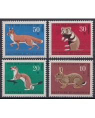 F-EX44711 GERMANY MNH 1967 YOUNTH WELFARE FAUNA FOX RABBIT.
