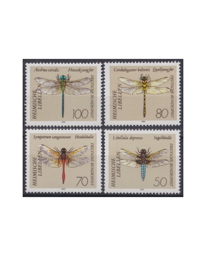 F-EX44697 GERMANY MNH 1991 INSECTS ENTOMOLOGY DRAGONFLY.