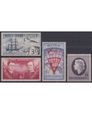 F-EX43571 ROSS DEPENDENCY NEW ZEALAND MLH 1957 SHIP SHACKLETON MAP SCOTT.