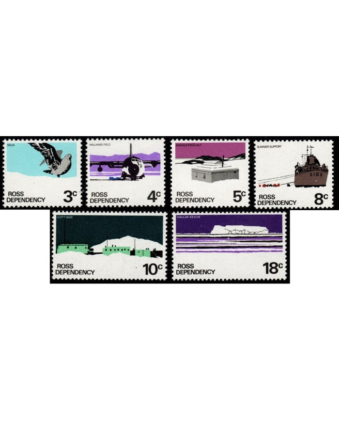 F-EX44772 ROSS DEPENDENCY NEW ZEALAND MNH 1972 SHIP POLAR TRANSPORTS.