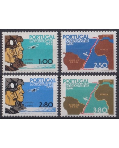 F-EX44670 PORTUGAL MNH 1972 AVION AIRPLANE AIR MAIL FIRST ATLANTIC CROSSING.