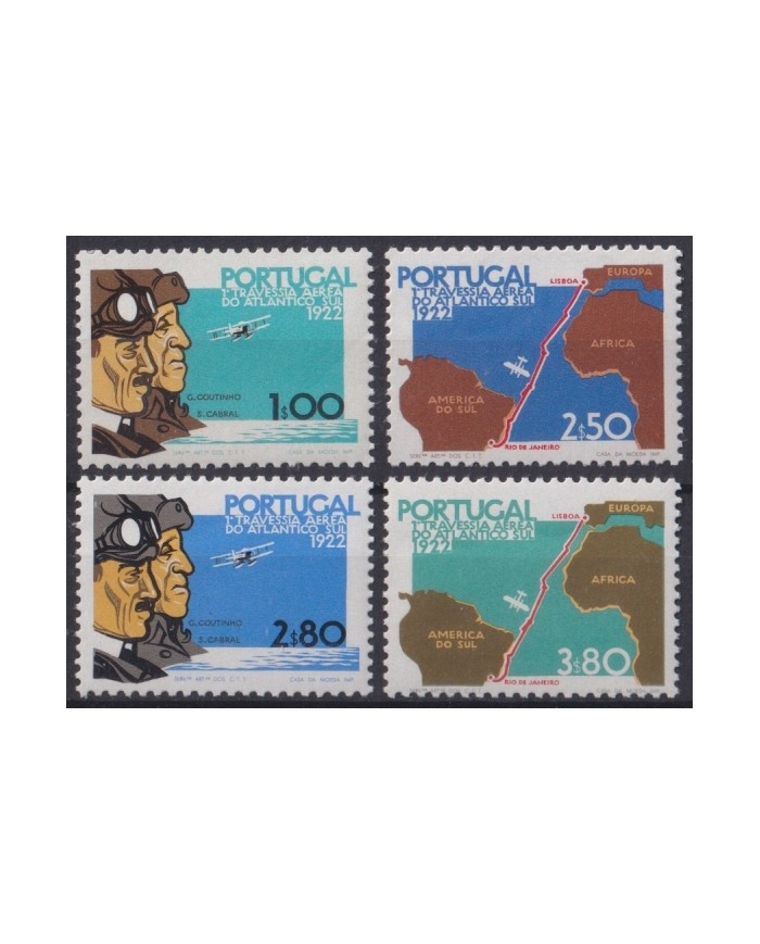 F-EX44670 PORTUGAL MNH 1972 AVION AIRPLANE AIR MAIL FIRST ATLANTIC CROSSING.