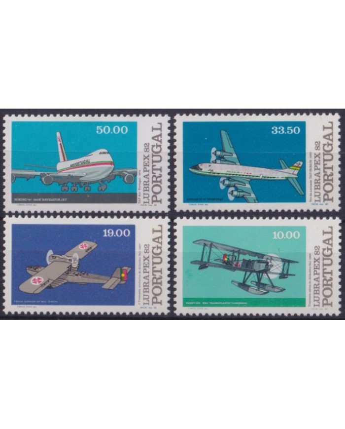 F-EX44684 PORTUGAL MNH 1982 AVION AIRPLANE AIR MAIL LUBRAPEX´82.