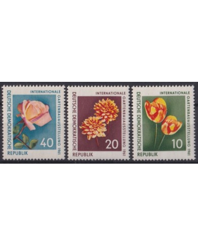 F-EX44698 GERMANY DDR MNH 1961 GARDEN EXHIBITION FLOWER FLORES.