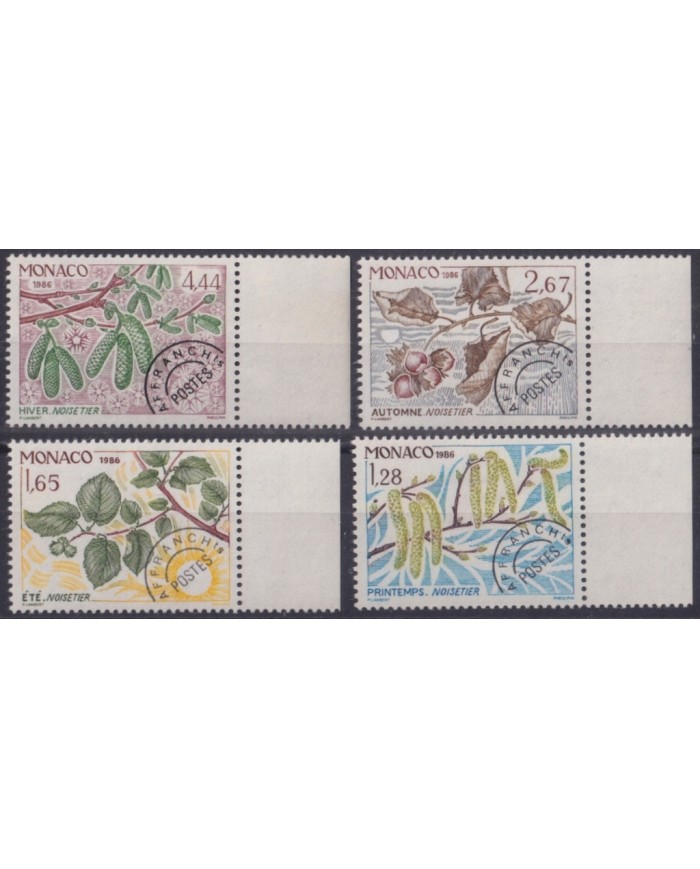 F-EX44681 MONACO MNH 1986 PRECANCELS TREE FRUIT FLOWER FLORES FRUTOS.