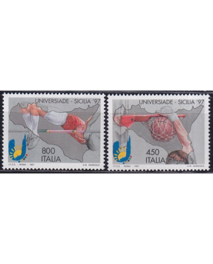 F-EX44570 ITALY MNH 1997 UNIVERSITY SICILIAN UNIVERSIADE BASKETBALL ATHLETISM.