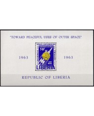 F-EX43988 LIBERIA MNH 1963 SPACE COSMOS PEACEFUL USE OF OUTER SPACE.