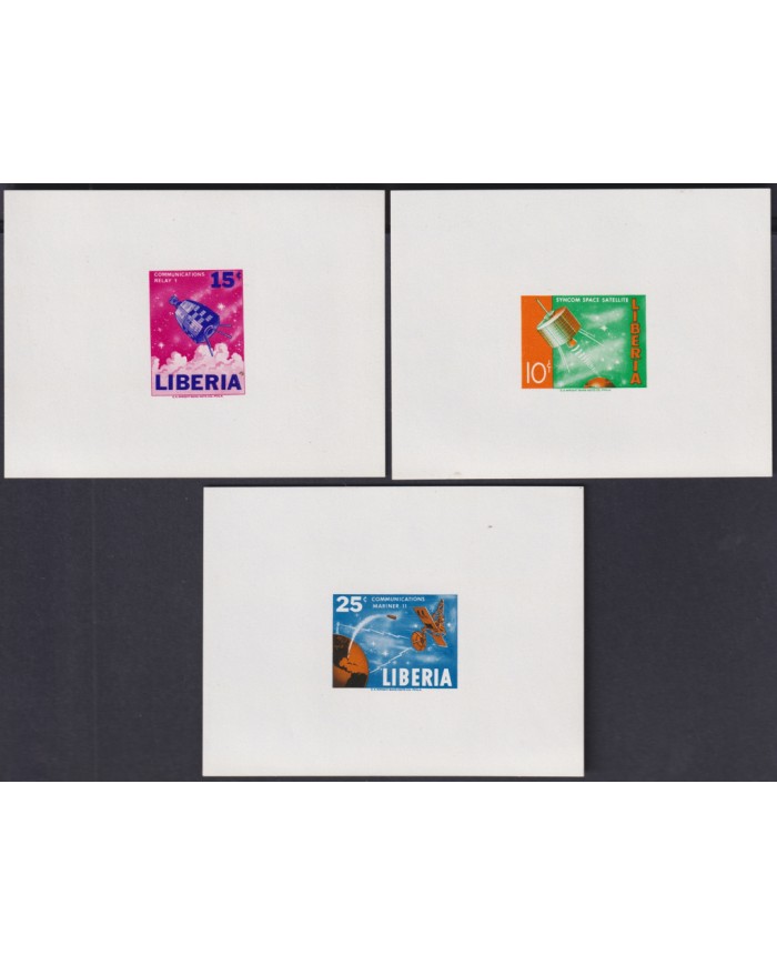 F-EX43722 LIBERIA MNH 1963 SPACE COSMOS SATELLITE SPECIAL PRESENTATION SHEET.