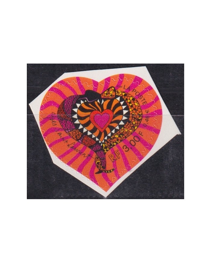 F-EX44559 FRANCE MNH 2000 YVES SANT LAURENT GREETINGS SAN VALENTIN ADHESIVE.