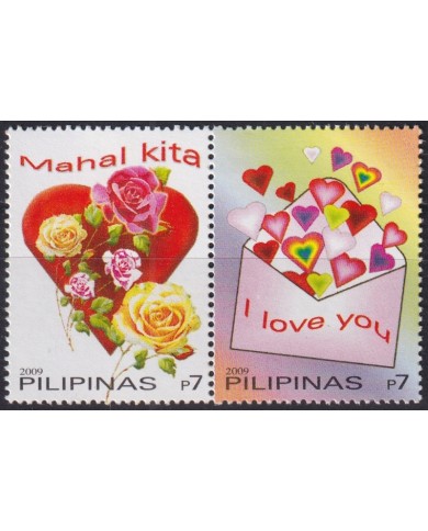 F-EX44865 PHILIPPINES MNH 2009 FLOWER GREETINGS SAN VALENTIN.
