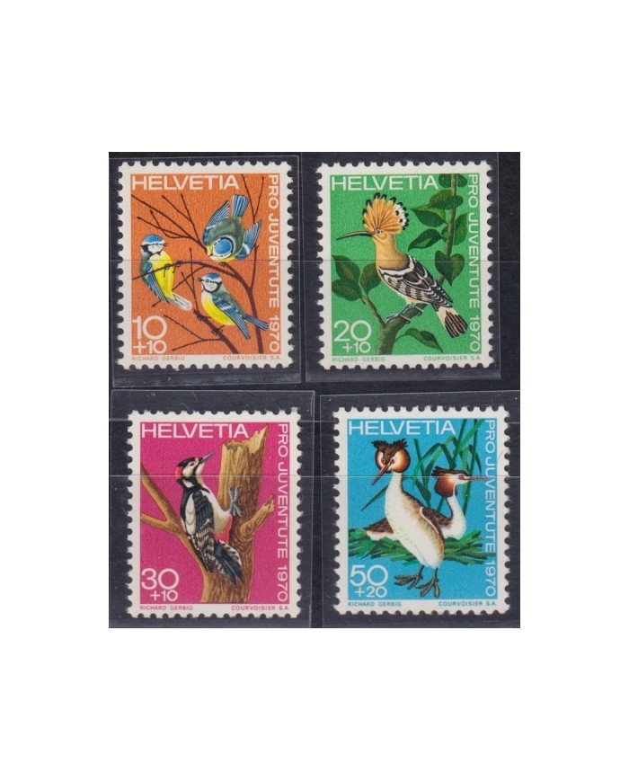 F-EX44882 SWITZERAND MNH 1970 PRO JUVENTUTE BIRD AVES PAJAROS OISEAUX.