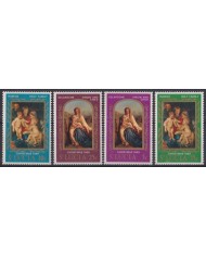 F-EX44645 ST LUCIA MNH 1969 CHRISTMAS NAVIDAD ART PAINTING  RUBENS DELAROCHE.