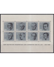 F-EX43856 GERMANY MNH 1964 WWII 20th ANNIV HITLER ATTENTATS.