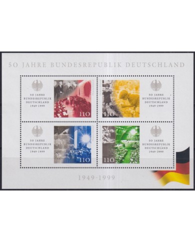 F-EX43864 GERMANY MNH 1999 50th ANNIV FEDERAL BUNDESREPUBLIC.