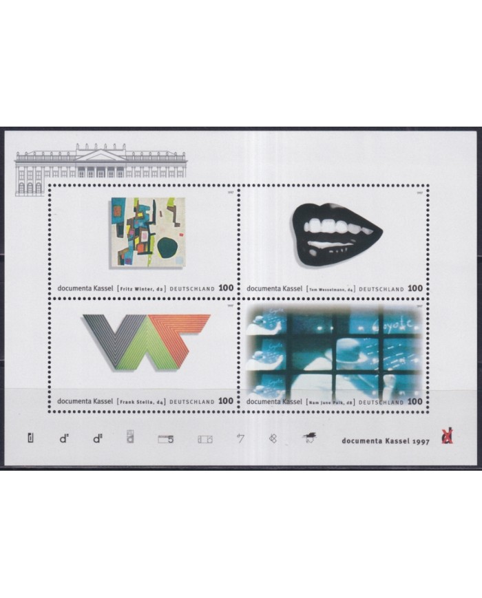 F-EX43862 GERMANY MNH 1997 DOCUMENTA KASSEL MODERN ART PAINTING EXHIBITION.