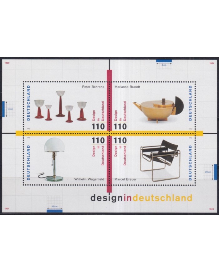 F-EX43861 GERMANY MNH 1998 CONTEMPORARY MODERN DESING ART.