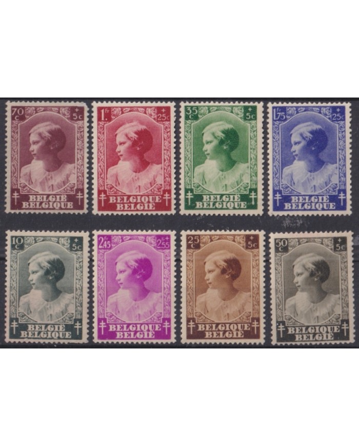 F-EX44668 BELGIUM BELGIQUE 1937 SEMIPOSTAL PRINCESS CHARLOTTE