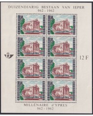 F-EX43889 BELGIUM BELGIQUE MNH 1962 MILLENARY OF YPRES ARCHITECTURE.
