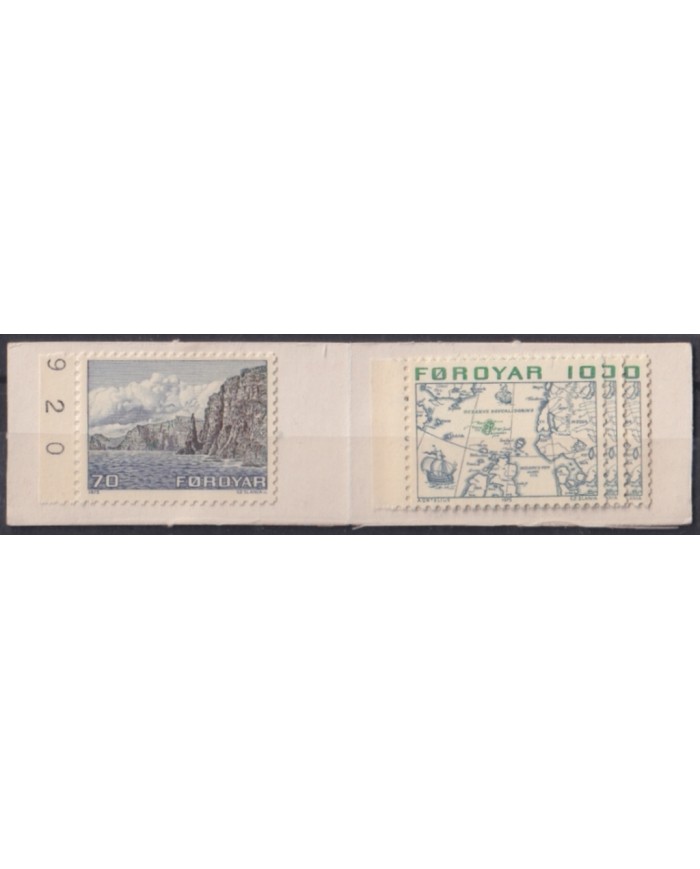 F-EX44658 FOROYAR FAROE MNH 1977 BOOKLED BEE MAP & LANDSCAPE.