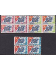 F-EX43579 FRANCE MNH 1964 EUROPEAN COUNCIL FLAG BLOCK 4.  