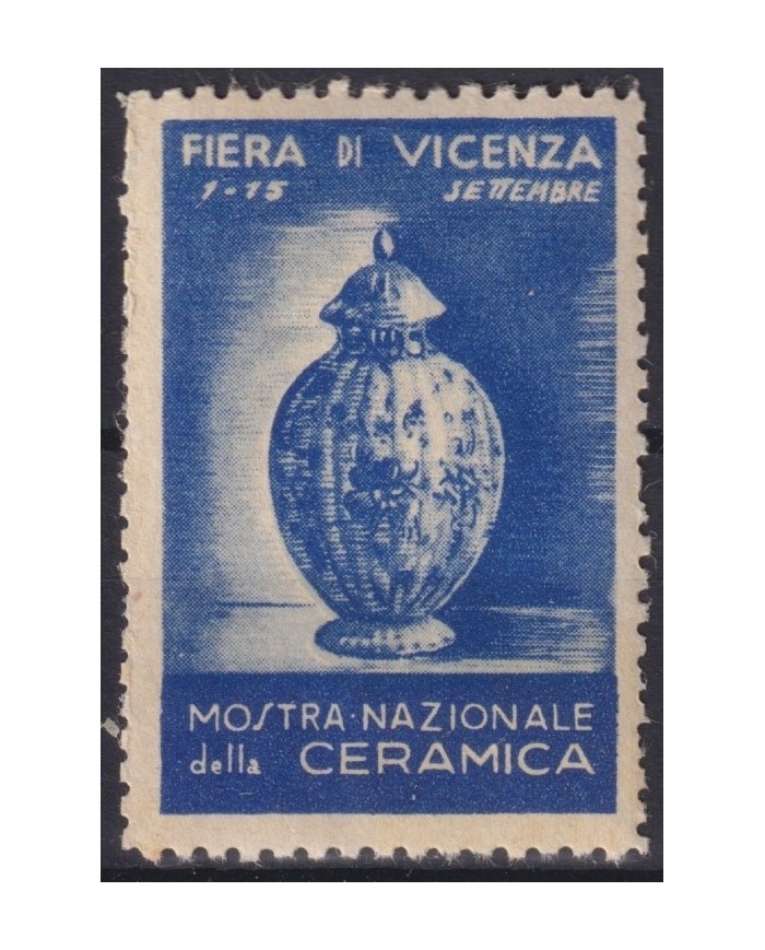 F-EX16736 ITALY ITALIA CINDERELLA CIRCA 1936 FAIR CERAMICA VICENZA ORIGINAL GUM