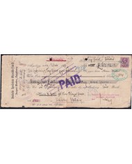 F-EX41412 INDIA FOREING BILL WITH REVENUE STAMPS ENGLAND, INDIA & GERMANY.