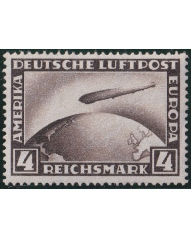 Z4 GERMANY 1928 4 mks ZEPPELIN MH