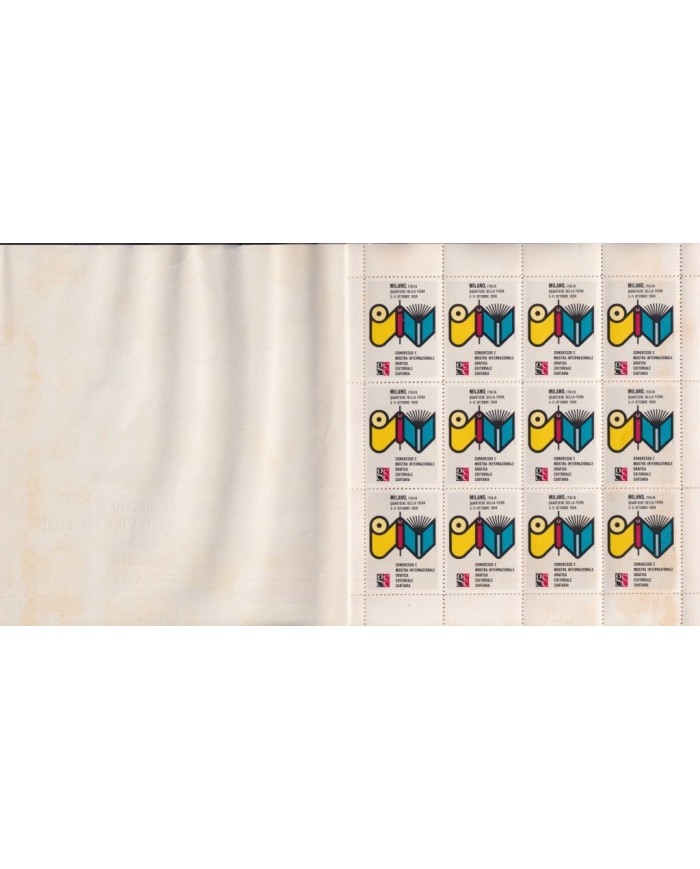 F-EX16742 ITALY ITALIA CINDERELLA 1959 COMPLETE BOOKLED GRAPHIC FAIR MILANO ORIGINAL GUM