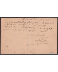Z152 LUXEMBURG 1890 POSTAL STATIONERY REMICH TO TRIER.