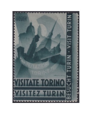 F-EX16746 ITALY ITALIA CINDERELLA CIRCA 1950 TURIN TORINO TOURISM ORIGINAL GUM