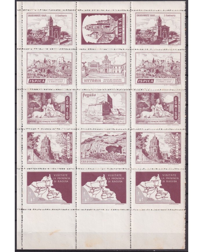 F-EX29118 ITALY CIRCA 1930 CINDERELLA VISIT RAGUSA PROVINCE SHIP TOURISM. F-EX29118 ITALY CIRCA 1930 CINDERELLA VISIT RAGUSA PROVINCE SHIP TOURISM.