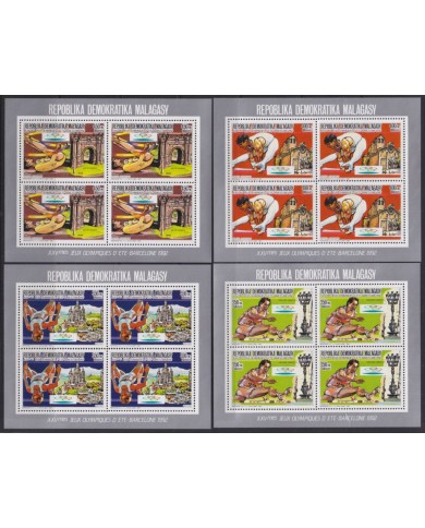 F-EX45501 MADAGASCAR MNH 1987 PERF SHEET ONLY 500 BARCELONA OLYMPIC ATHLETISM.