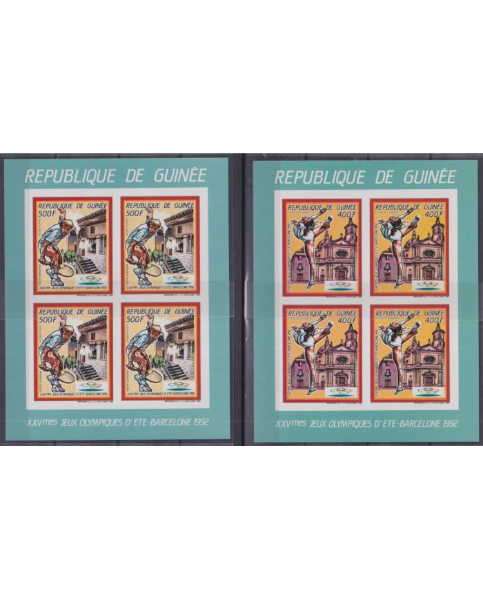 F-EX45505 GUINEA GUINEE MNH 1987 OLYMPIC GAMES BARCELONA IMPERFORATED BLOCK.