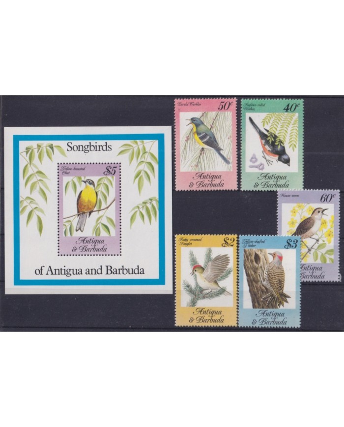 F-EX44835 ANTIGUA & BARBUDA MNH 1982 BIRD OISEAUX VÖGEL AVES PAJAROS SONGBIRD.